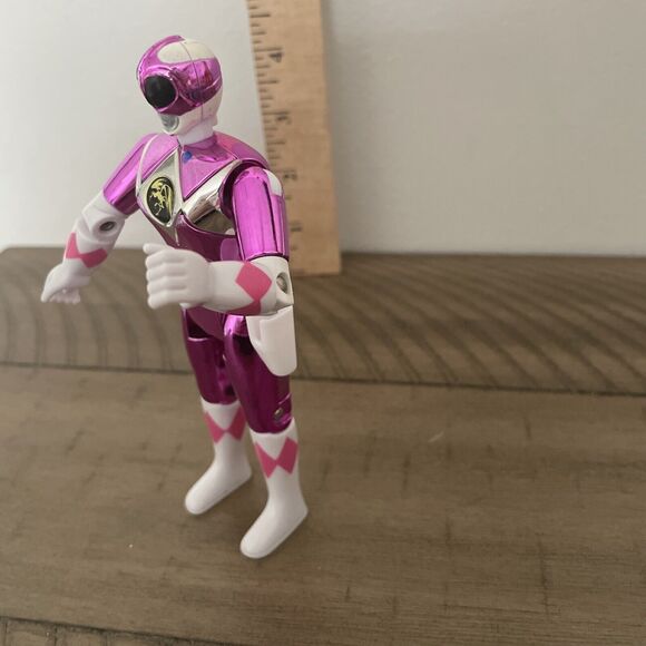 PINK RANGER Metallic Figure Mighty Morphin Power Rangers Movie 8” Kimberly *READ - Picture 2 of 6